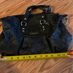 Black coach bag.